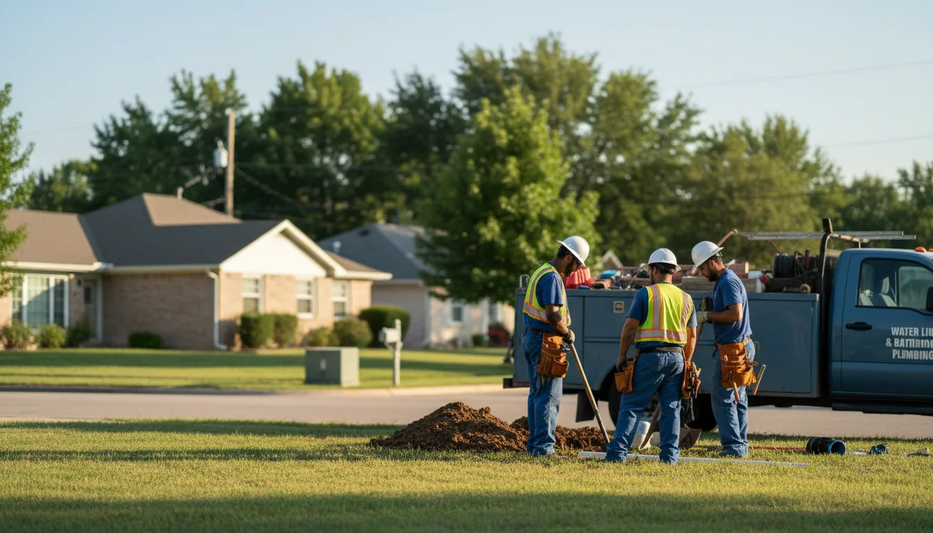 Residential water line and bathroom plumbing service in Ernul, NC